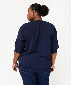 blouse a manches chauve-souris femme grande taille bleu chemisiers et blousesE350601_3