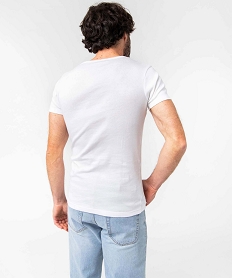 tee-shirt homme a manches courtes et col v en coton biologique (lot de 2) blancE352201_3