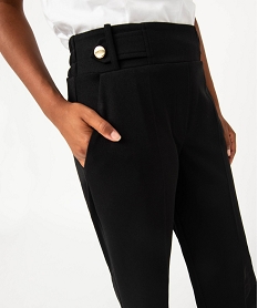 pantalon 78eme a plis en maille fluide femme noir pantalonsE353901_2