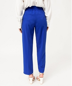pantalon 78eme a plis en maille fluide femme bleu pantalonsE354001_3