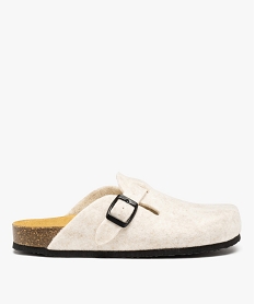 CHAUSSURE SPORT WHITE PANTOUFLE BEIGE:30485130377-Polyester recyc/Cuir vachette/Eva/Non double/