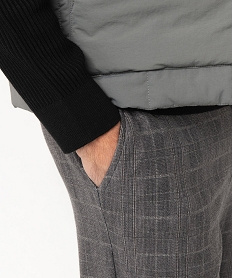pantalon a carreaux en maille extensible homme imprimeE360101_2