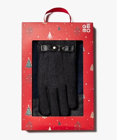 GEMO Coffret cadeau avec gants et écharpe homme noir standard