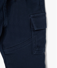 pantalon avec poches a rabat bebe bleu pantalonsE368301_3