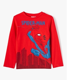 tee-shirt a manches longues imprime garcon - spiderman rouge tee-shirtsE368401_1