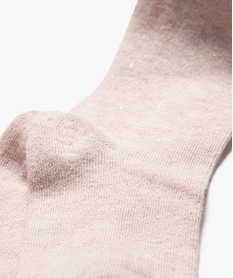 collants chauds unis et pailletes fille[missing] rose collantsE370001_4