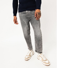 jean cropped en denim delave homme grisE373001_1