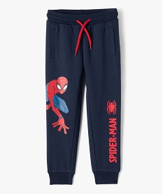 GEMO Pantalon de jogging molletonné garçon avec motif - Spiderman Bleu