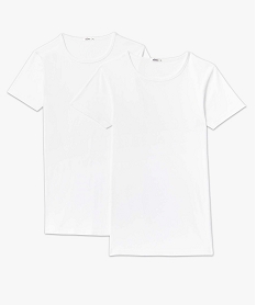 tee-shirt homme a manches courtes et col rond en coton biologique (lot de 2) blancE375801_4