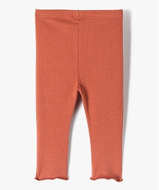 legging en maille cotelee avec bas fronce bebe fille orange leggingsE376401_3