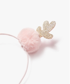serre-tete a pompons et details brillants fille roseE379501_2