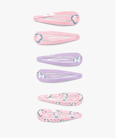 GEMO Barrettes clic-clac motif licornes fille (lot de 6) violet standard