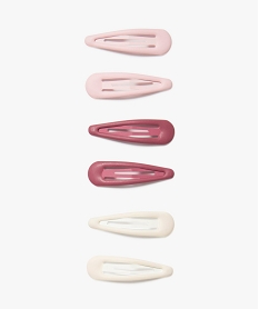 GEMO Barrettes à cheveux cli-clac fille (lot de 6) Rose