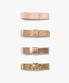 GEMO Barrettes pour les cheveux scintillantes fille (lot de 4) rose standard