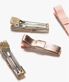 barrettes pour les cheveux scintillantes fille (lot de 4) rose standard accessoires cheveuxE381501_2