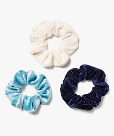 chouchou en velours fille (lot de 3) bleuE382001_1