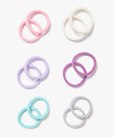 GEMO Élastiques à cheveux en mousse pastel et pailletés (lot de 12) rose standard