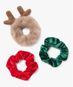 GEMO Chouchou spécial Noël fille (lot de 3) Rouge