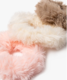elastique a cheveux en fourrure imitation fille (lot de 3) multicoloreE383101_3