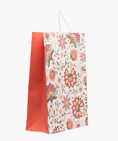 GEMO Sac cadeau à motifs fleuris femme Orange