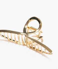 pince crabe en metal pour les cheveux femme jaune accessoires cheveuxE391301_2