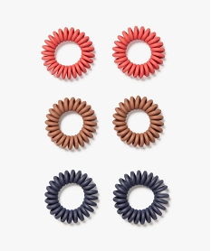 GEMO Élastique à cheveux torsadé (lot de 6) orange standard