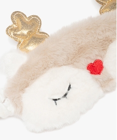 masque de nuit en peluche motif renne noel femme beigeE394901_2