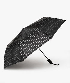 GEMO Parapluie pliable à motifs cachemire argentés Noir