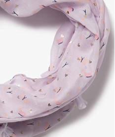 foulard snood avec motifs pailletes fille violetE398001_2