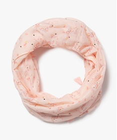 foulard snood avec motifs licornes et etoiles scintillantes fille rose foulards echarpes et gantsE398101_1