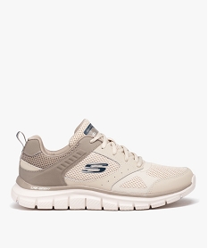 GEMO Baskets homme running unies à lacets – Skechers beige standard