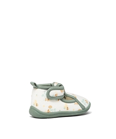 chaussons imprimes jungle a scratch bebe vert standardE401201_4