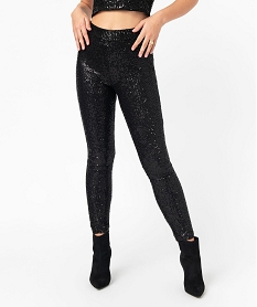 pantalon a sequins coupe slim femme noirE402101_1