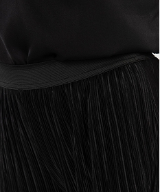 pantalon de soiree plisse brillant femme noir pantalonsE402501_2