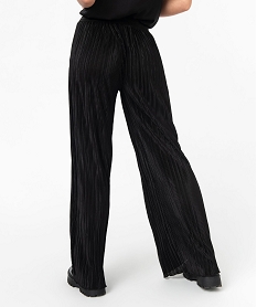 pantalon de soiree plisse brillant femme noir pantalonsE402501_3