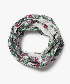 foulard snood a motifs fleuris fille - lulucastagnette multicoloreE412501_1