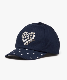 casquette a motifs paquerettes fille bleuE415201_1