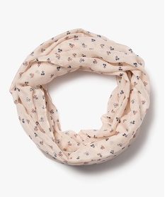 GEMO Foulard forme snood à motifs cerises fille Rose