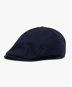 casquette unie en coton style gavroche garcon bleu standardE424101_1