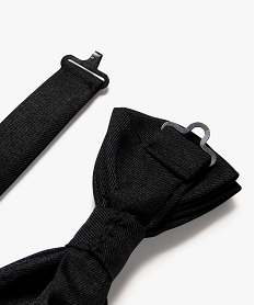 nœud papillon uni et ajustable homme noir vifE425101_2
