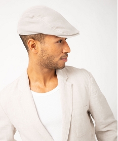 GEMO Casquette plate en toile homme beige standard