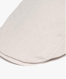 casquette plate en toile homme beige standard chapeaux casquettes et bonnetsE426001_2