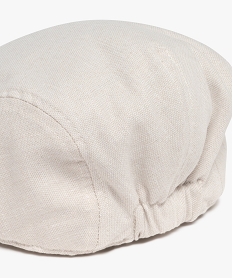 casquette plate en toile homme beige standard chapeaux casquettes et bonnetsE426001_3