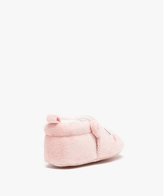 chaussons de naissance bebe fille en velours uni en forme de chat rose chaussures de naissanceE430801_4