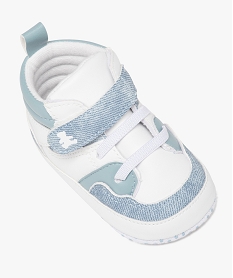 baskets bebe garcon style denim a scratch - lulucastagnette blancE431701_2