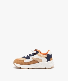 baskets bebe garcon a lacets elastiques style running marron vif baskets et tennisE433801_3
