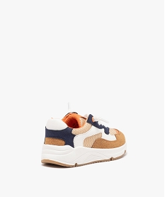 baskets bebe garcon a lacets elastiques style running marron vif baskets et tennisE433801_4