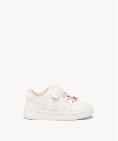 GEMO Baskets bébé fille à scratch motif Printemps - Lulu Castagnette blanc standard
