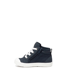 chaussures montantes a lacets et zip bebe garcon - lulucastagnette bleu baskets et tennisE434801_3