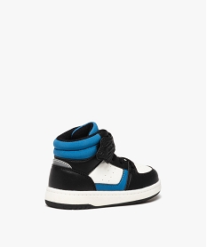 baskets bebe garcon mid-cut tricolores a scratch noirE434901_4